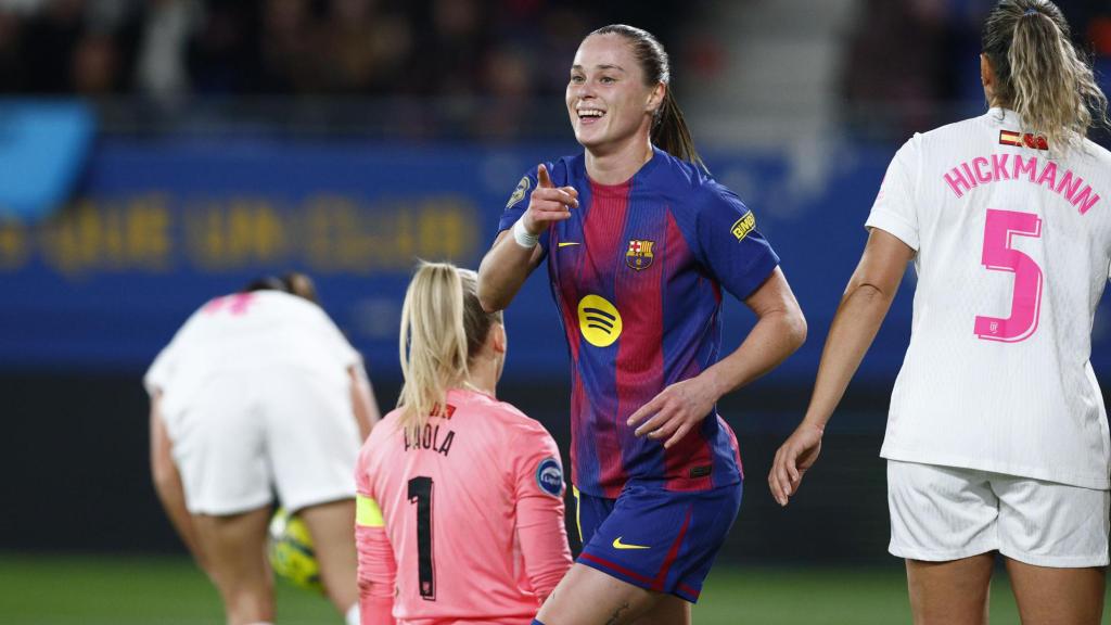 Ewa Pajor celebra un gol davant el Madrid CF