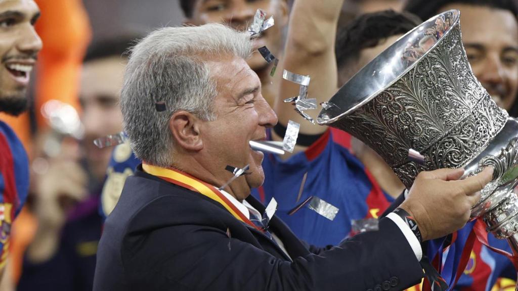 Laporta libera adrenalina, contagia su euforia y se frota las manos para las elecciones del Barça tras tumbar al Real Madrid