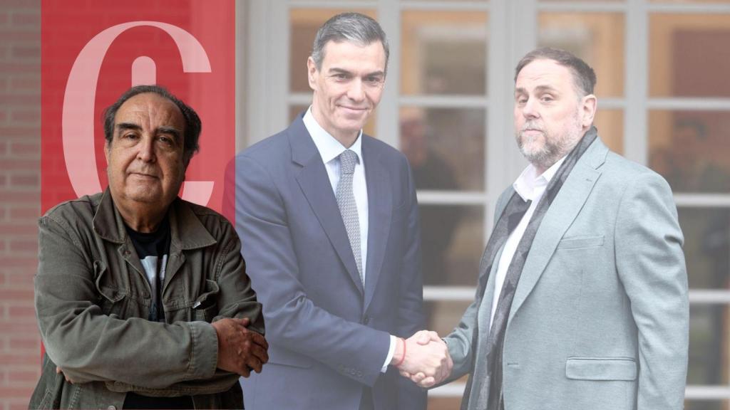 El presidente del Gobierno, Pedro Sánchez (i), y el presidente de ERC, Oriol Junqueras (d)