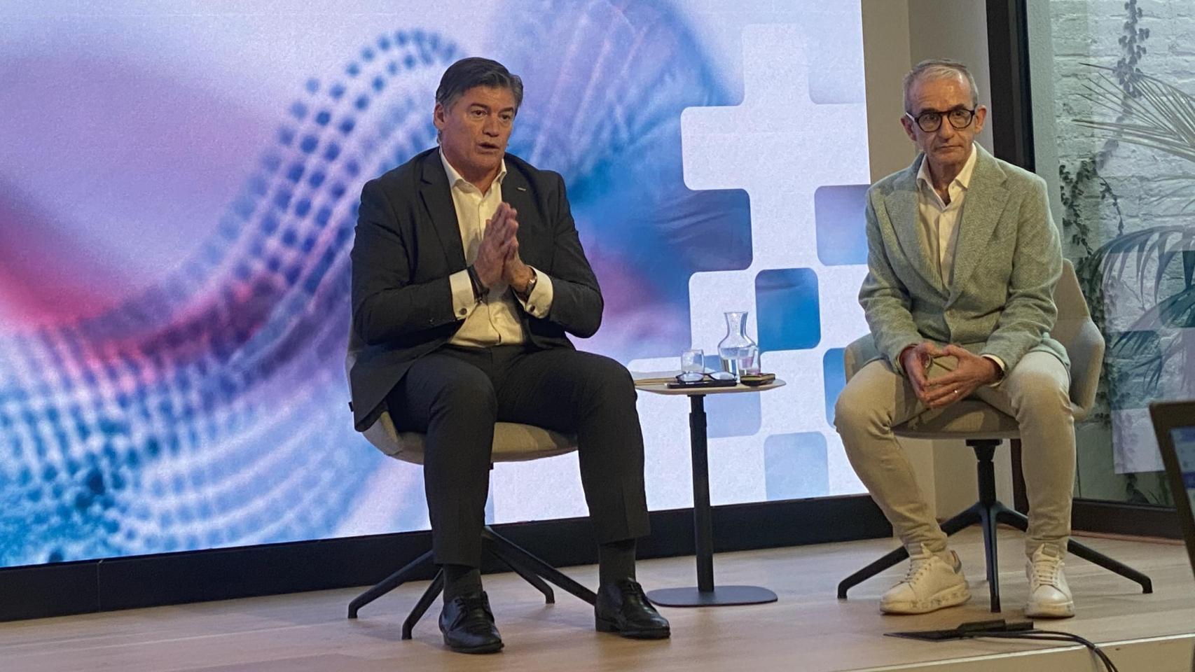 El presidente de Pimec, Antoni Cañete, y el secretario general, Josep Ginesta