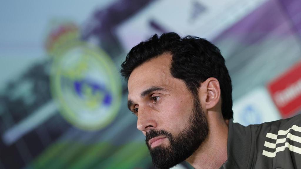 Arbeloa, en su primera rueda de prensa como entrenador del Real Madrid