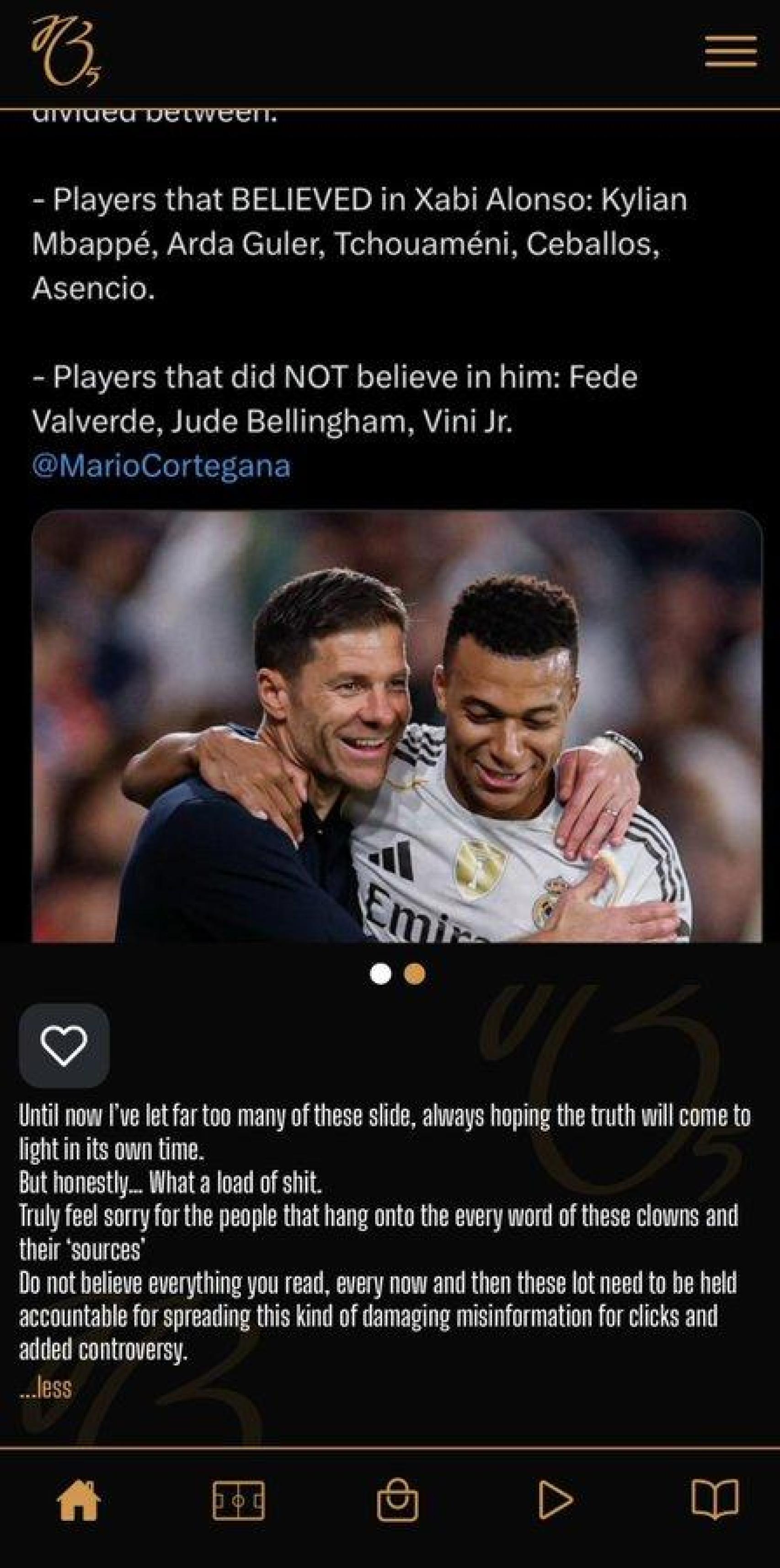 Jude Bellingham estalla contra una noticia que lo señala como culpable de la marcha de Xabi Alonso