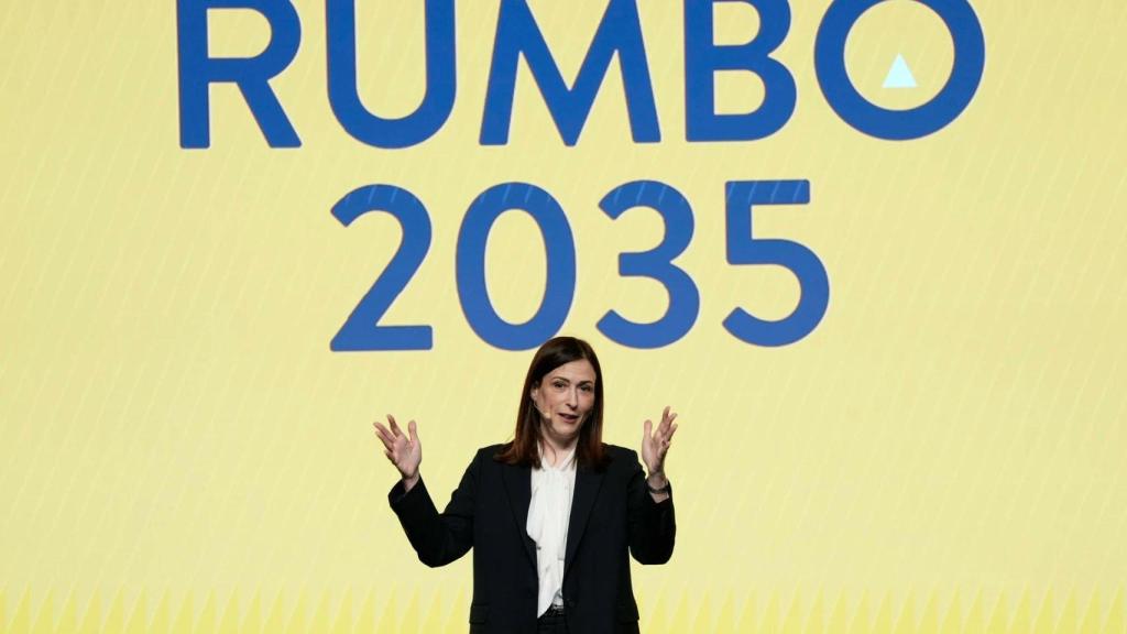 Carolina Martinoli, presidenta de Vueling, en Barcelona ayer