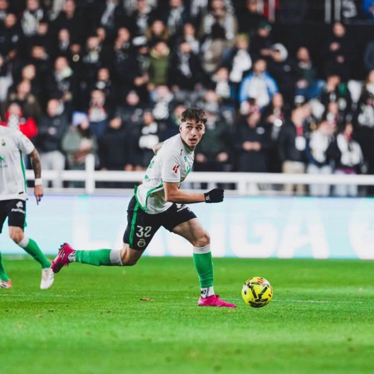 Jorge Salinas con el Racing de Santander