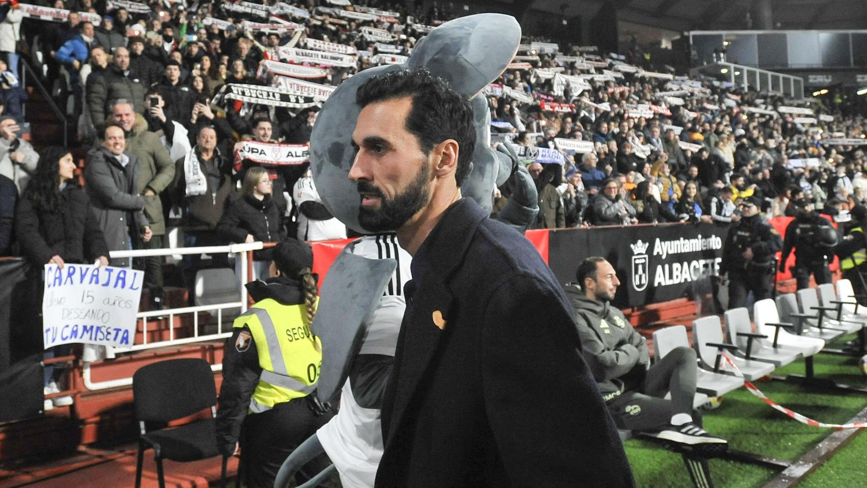 Álvaro Arbeloa en el Albacete-Real Madrid de la Copa del Rey