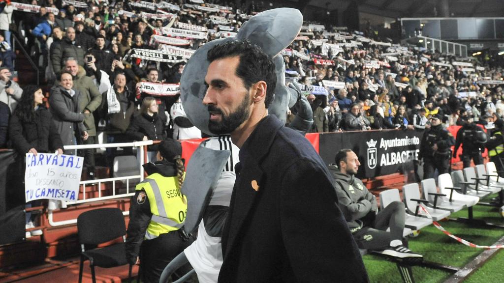 Álvaro Arbeloa en el Albacete-Real Madrid de la Copa del Rey