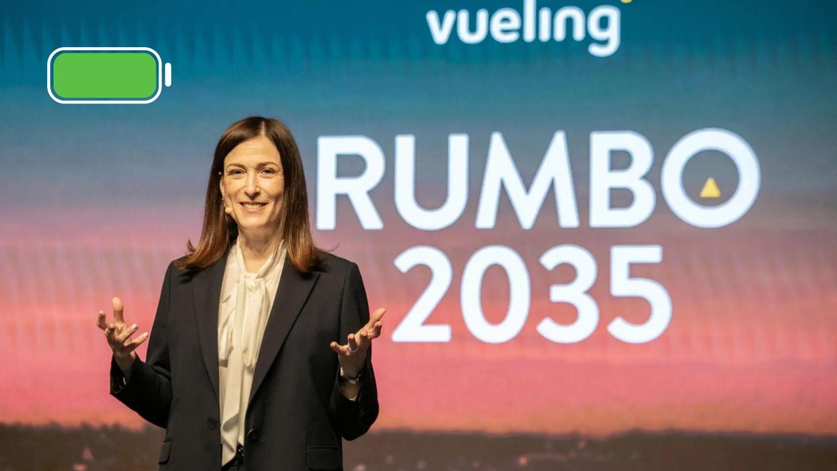 Carolina Martinoli, presidenta de Vueling, en Barcelona ayer