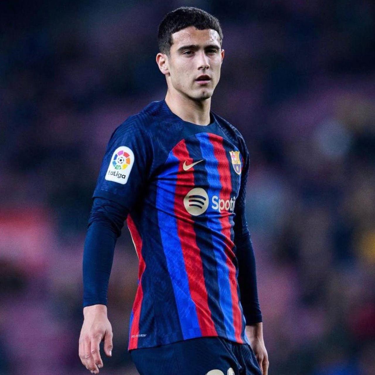 Ángel Alarcón en su debut en la Liga con el primer equipo del Barça