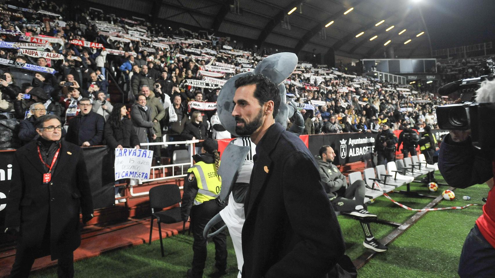 Álvaro Arbeloa, en el Albacete-Real Madrid de la Copa del Rey