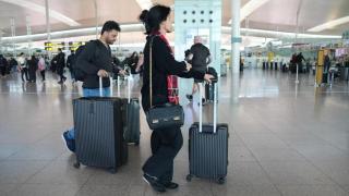 Pasajeros en El Prat hoy