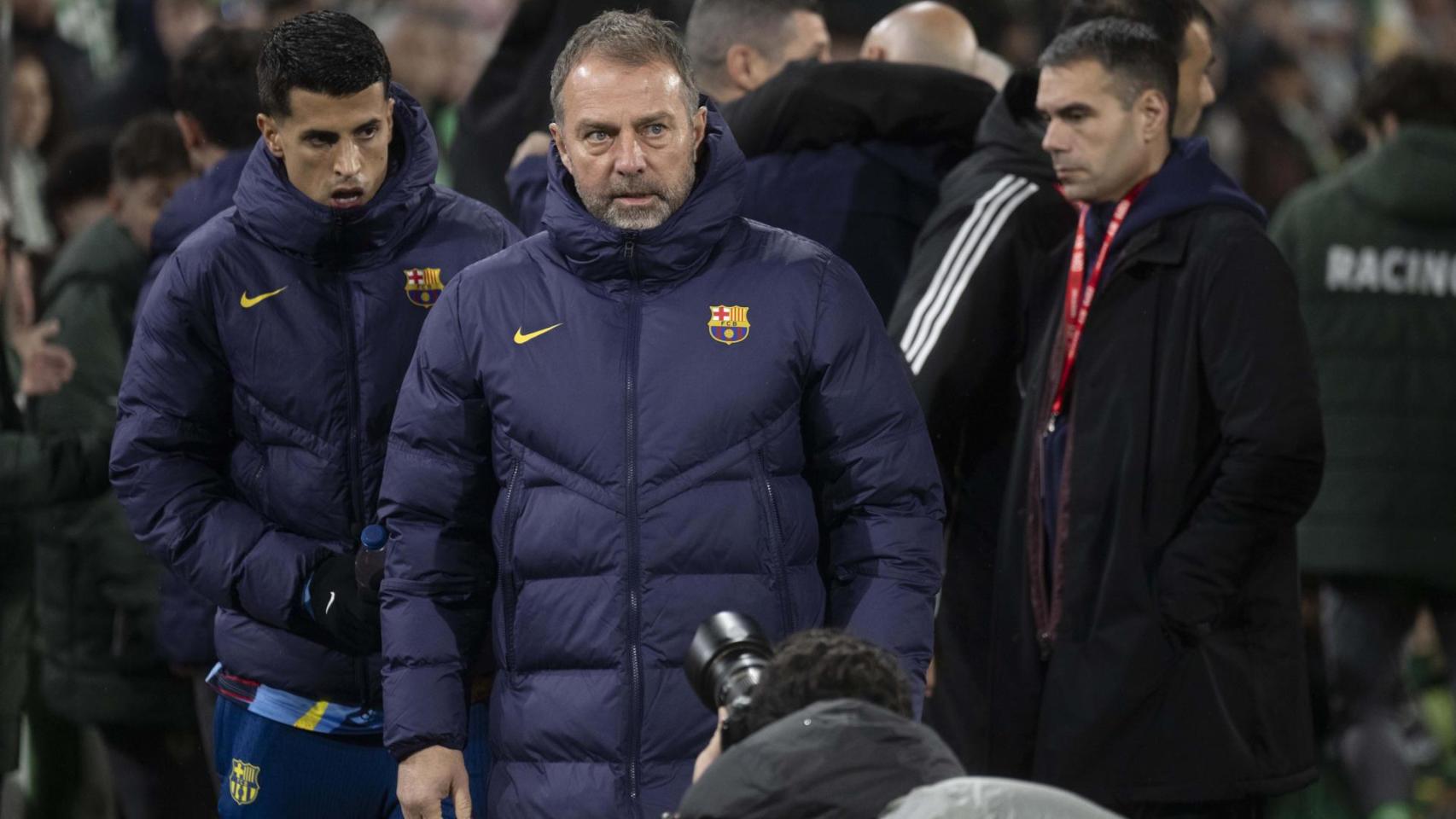 Hansi Flick, en el campo del Racing