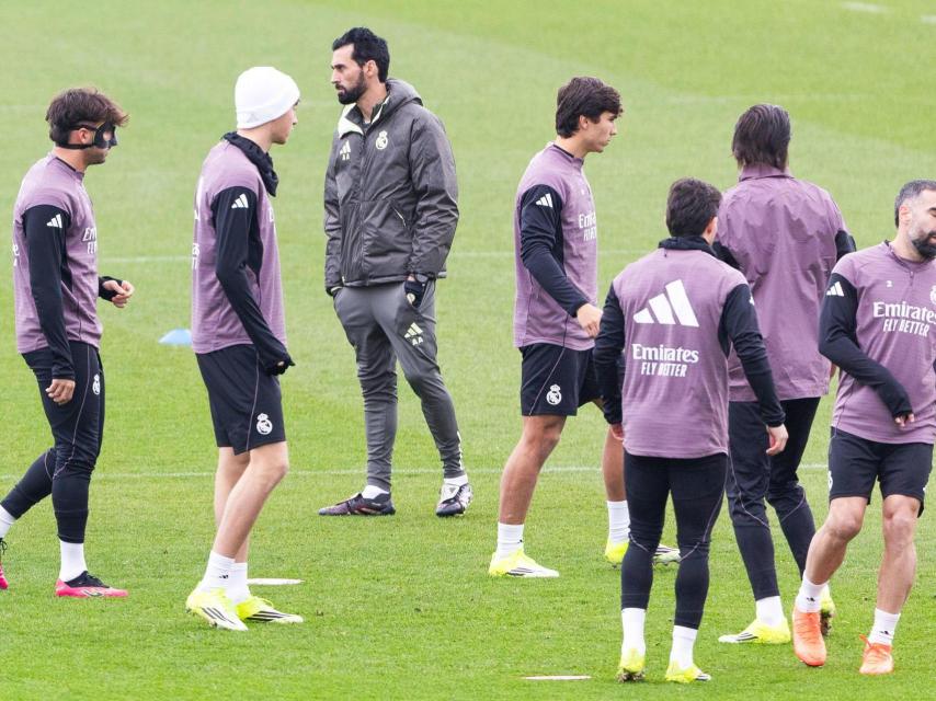 Arbeloa, a l'entrenament d'aquest divendres del Reial Madrid