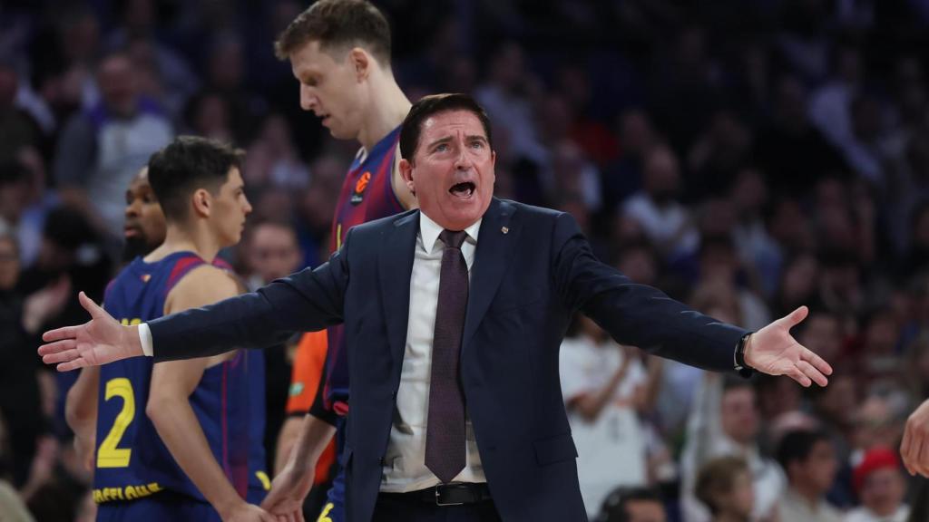 Xavi Pascual, enfurismat, al Reial Madrid-Barça de bàsquet de l'Eurolliga