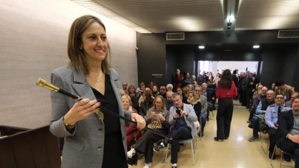 Cristina Alarcón quan va prendre la vara d'alcaldessa de Salt al desembre de 2025