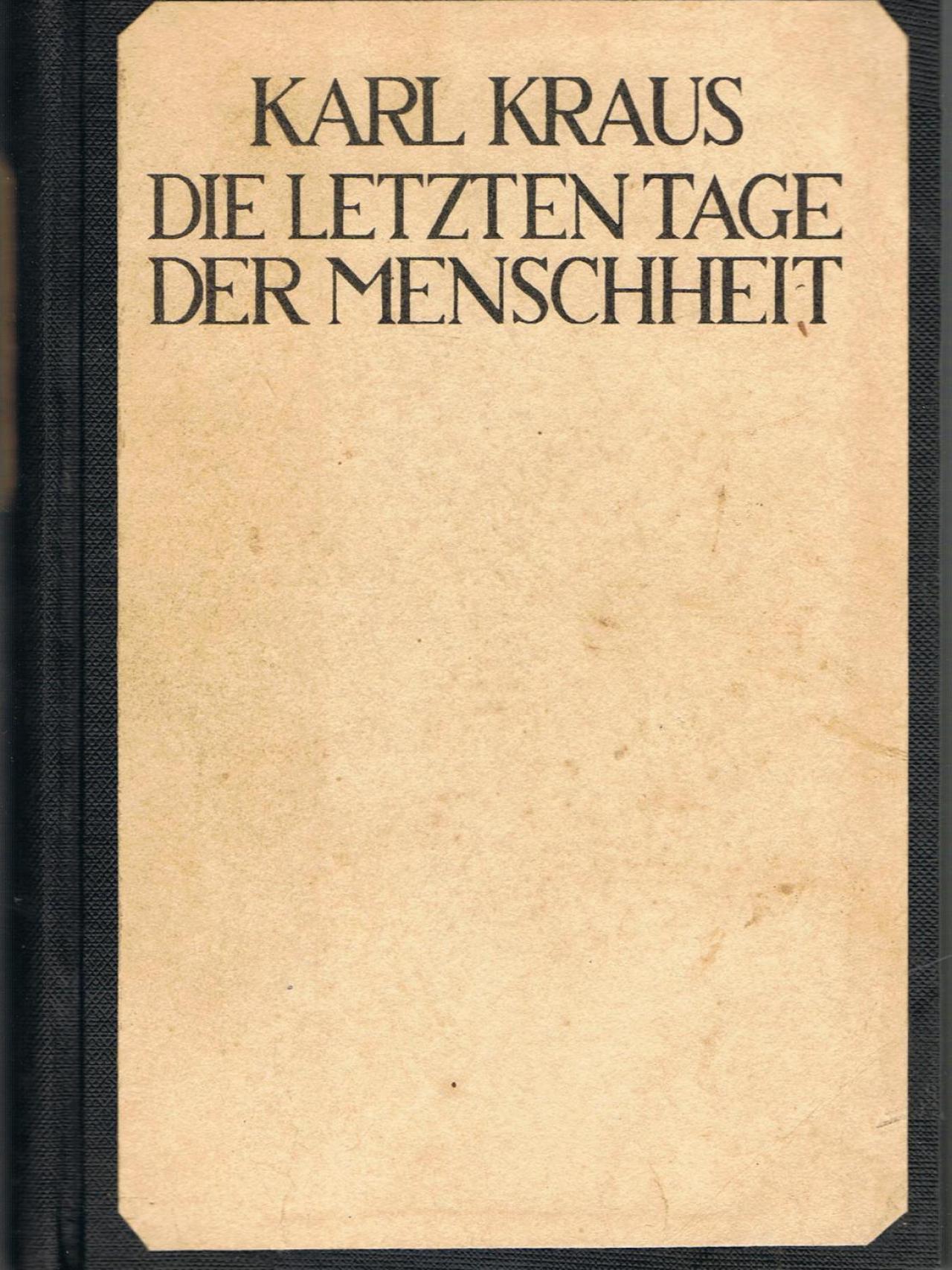 'Die letzten Tage der Menschheit¡ (1922)