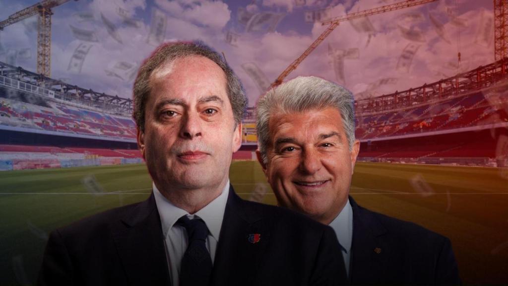 Alfons Tito Castro y Joan Laporta en un montaje