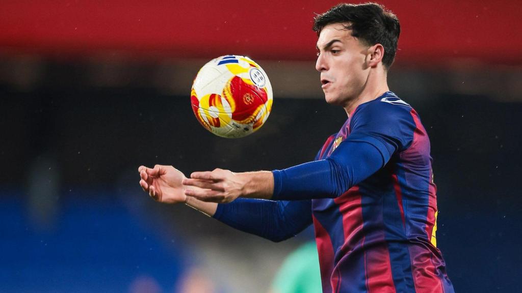 Joaquín Delgado en el seu debut amb el Barça B contra l'Andratx