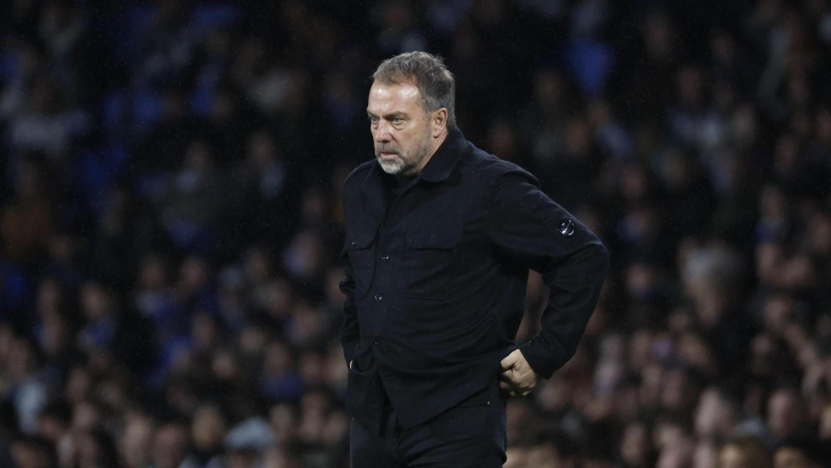 Hansi Flick en el Real Sociedad-Barça en Anoeta