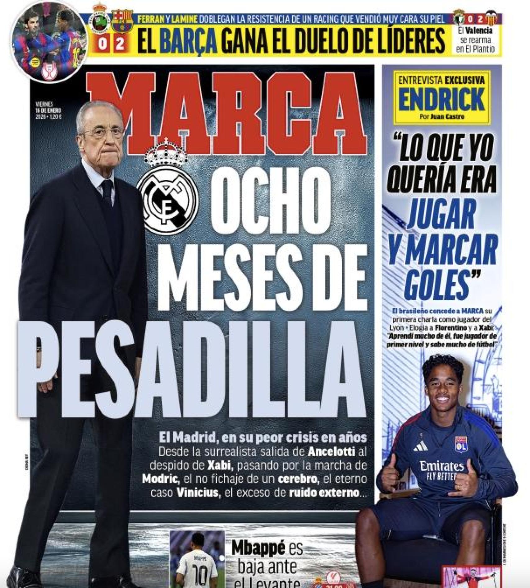 Portada del viernes del 'Marca'