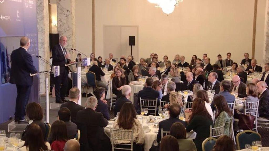 El 'conseller' de Unión Europea y Acción Exterior, Jaume Duch, en un desayuno informativo del Nova Economia Fòrum, en Barcelona