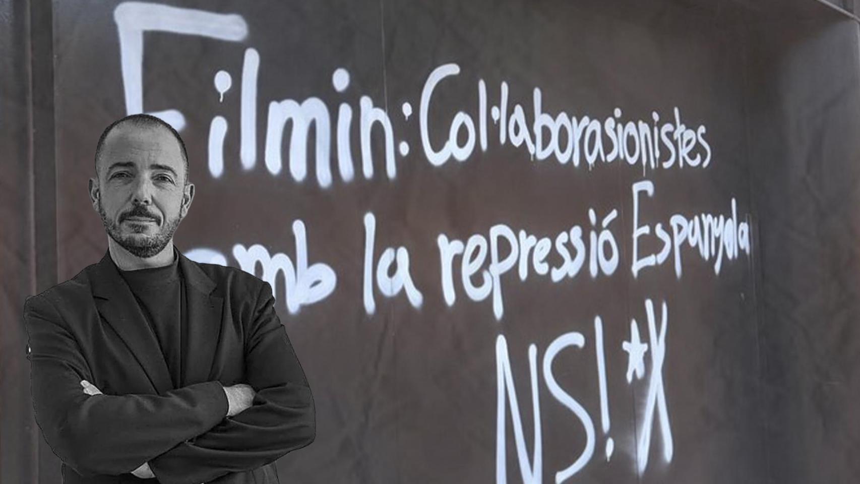 Ataque independentista a la sede de Filmin: “Colaboracionistas de la represión”