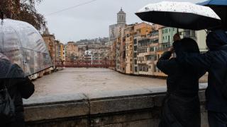 Crecida del río Onyar a su paso por Girona