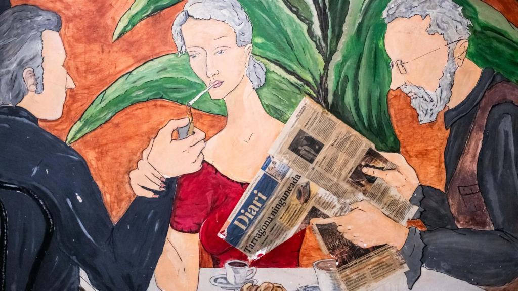 Pared de un bar de la Part Alta de Tarragona