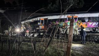 Imagen del tren accidentado en Gelida