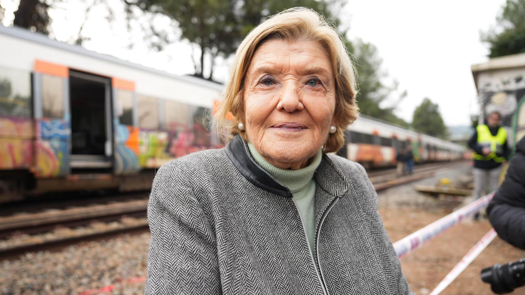 Ernestina Torelló en su finca de Gelida, próxima al trágico accidente de Rodalies