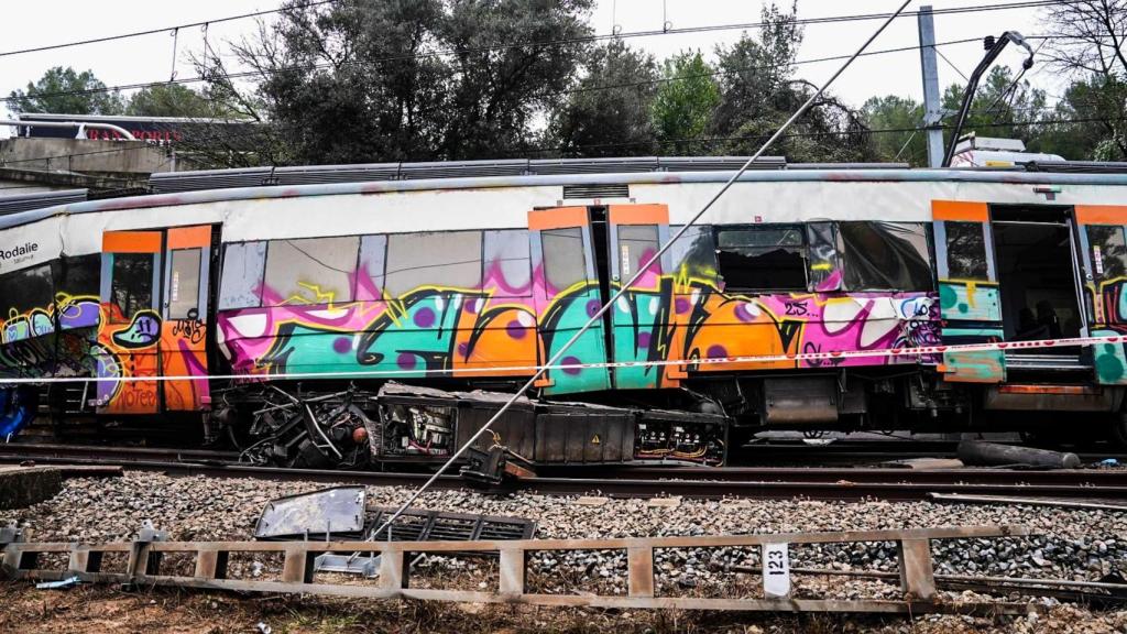 Descarrilament d'un tren a Gelida