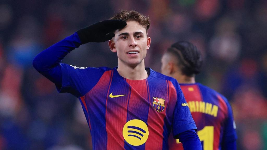 Fermín celebra un dels seus gols a l'Slavia