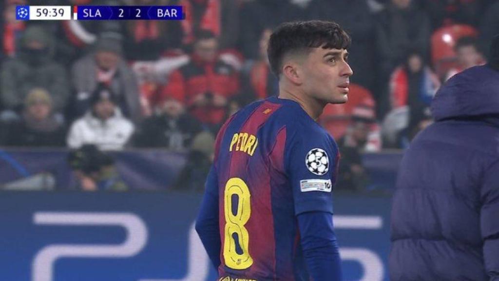 Pedri se retira lesionado del Slavia-Barça