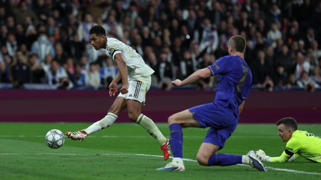 Jude Bellingham marca contra el Mónaco