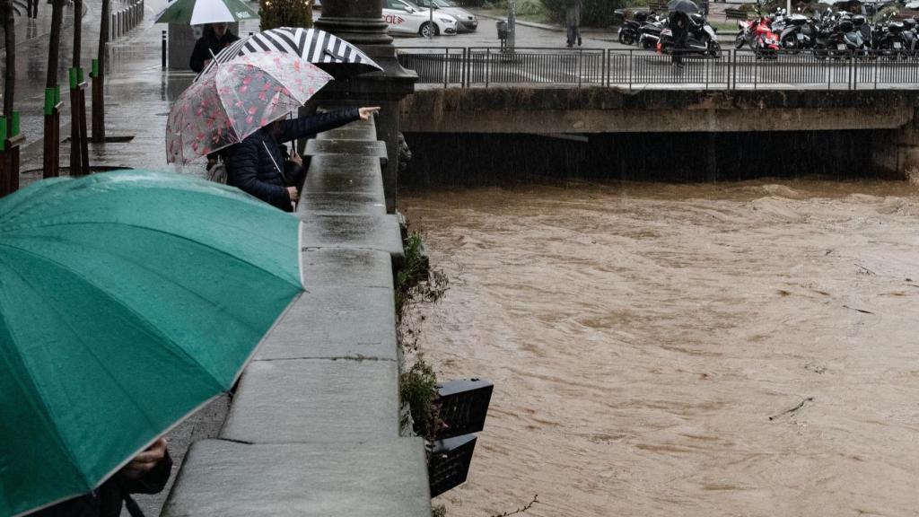 Lluvia en Girona, este martes