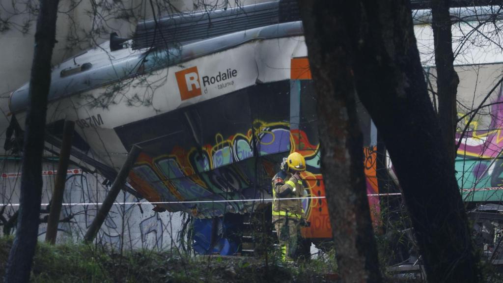 Imagen del accidente de Gelida (Barcelona)