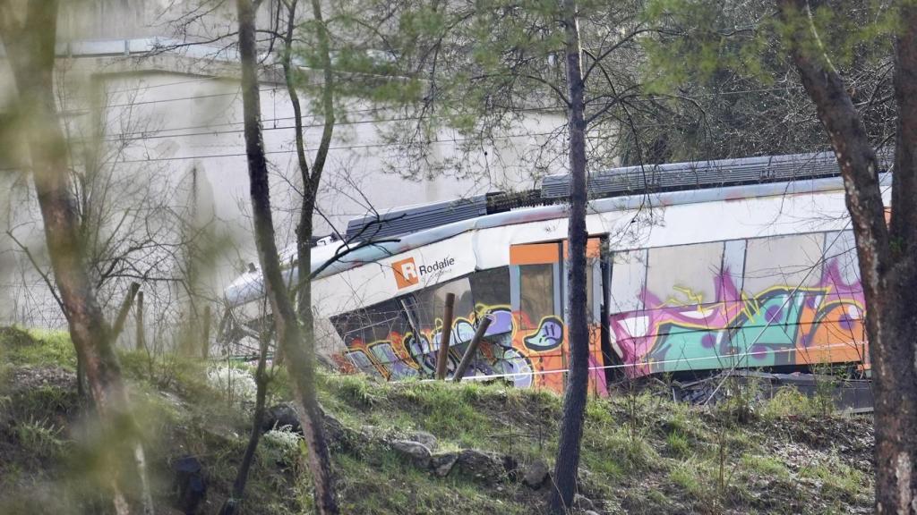 El accidente de Rodalies en Gelida, foto a foto