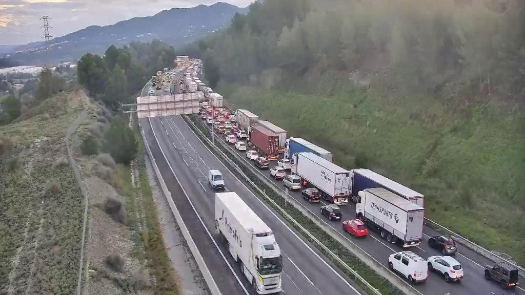 La AP-7, a su paso por Gelida, en una imagen de archivo