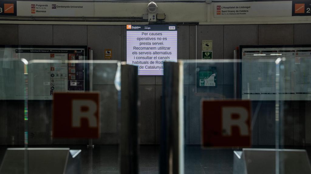 Estación de Rodalies cerradas