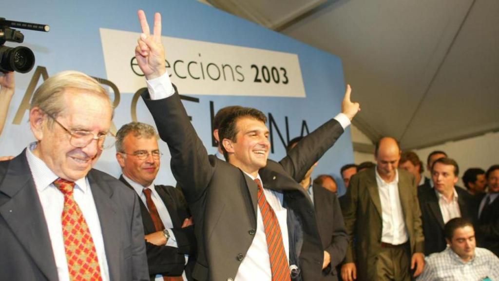 Laporta guanya les eleccions de 2003