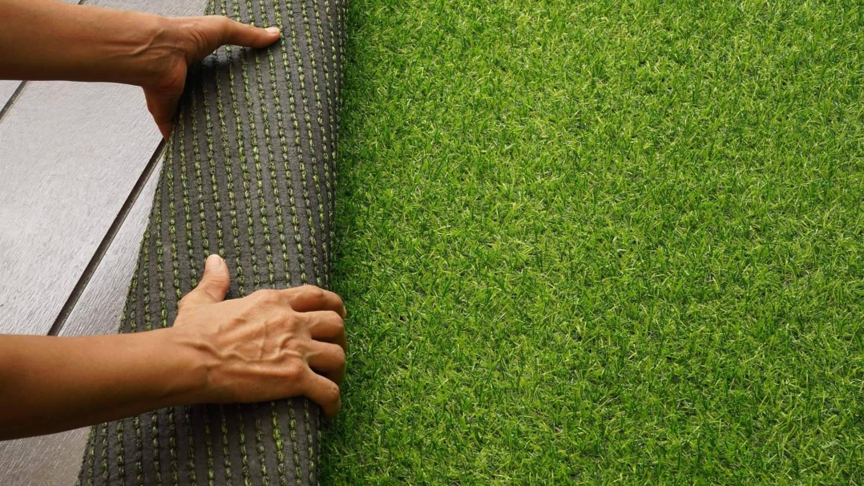 Colocación de césped artificial