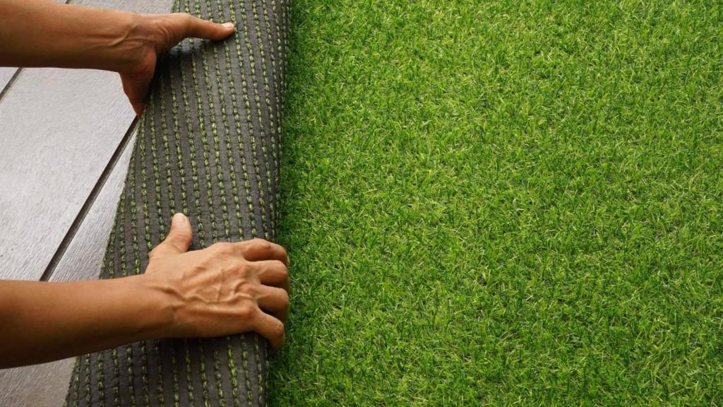Colocación de césped artificial