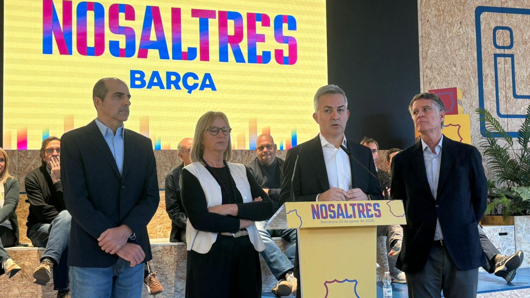Víctor Font en su primer acto de campaña electoral con 'Nosaltres'