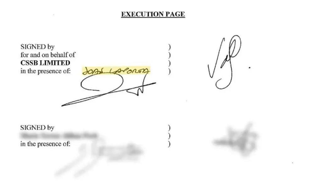 Firma de Laporta en uno de los contratos vinculados a la estafa del Reus