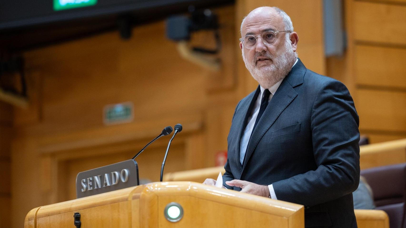 El senador de Junts Eduard Pujol durante una sesión plenaria, en el Senado, a 16 de diciembre de 2025