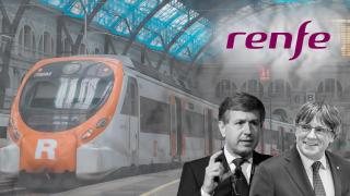 Eduard Gràcia, consejero de Renfe propuesto por Junts, y Carles Puigdemont, líder de los neoconvergentes