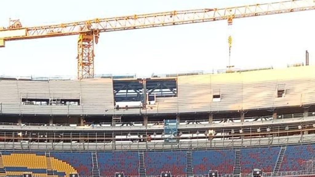 El Gol Norte del Camp Nou antes del Barça-Oviedo