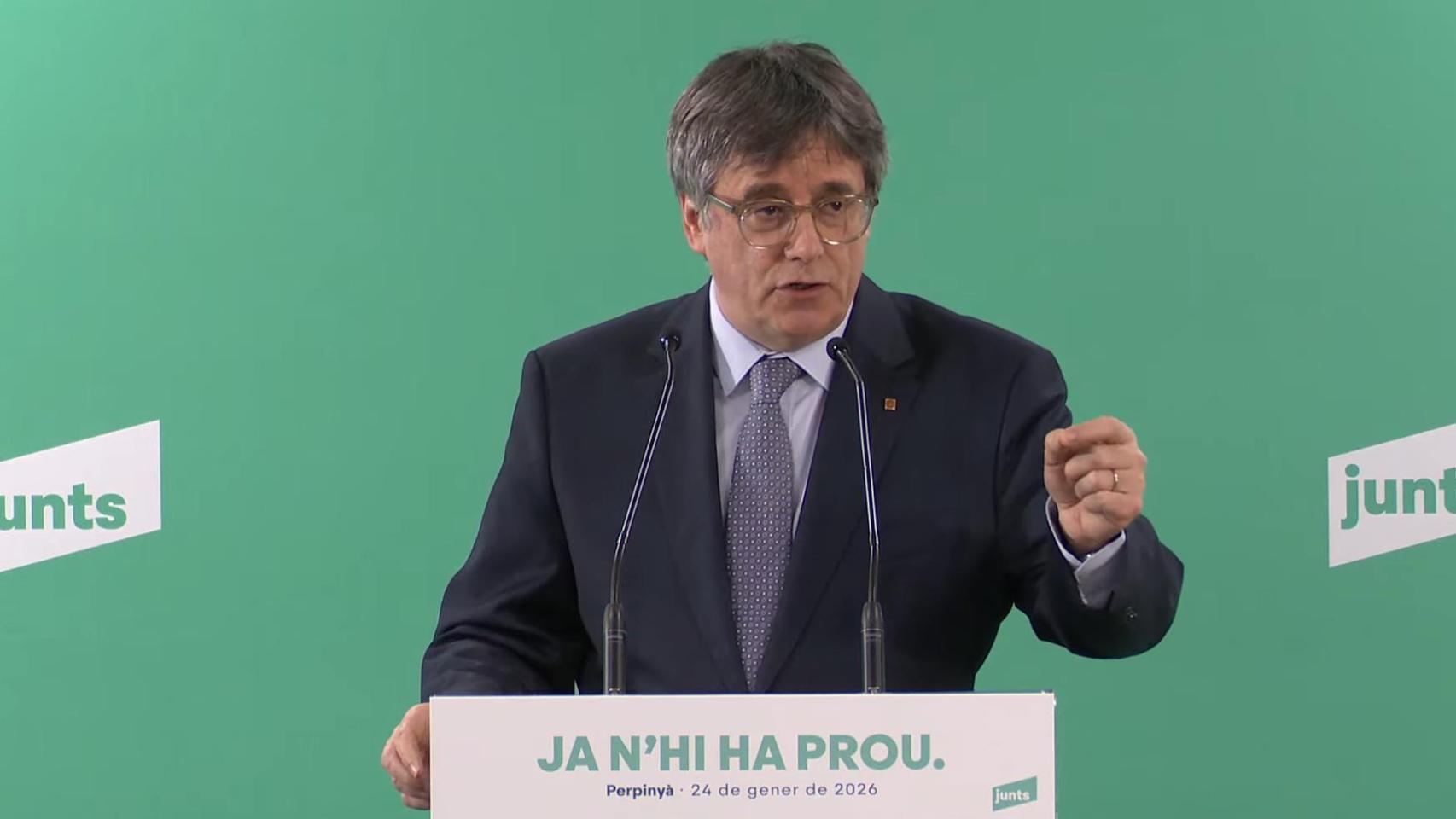 Carles Puigdemont, en Perpiñán