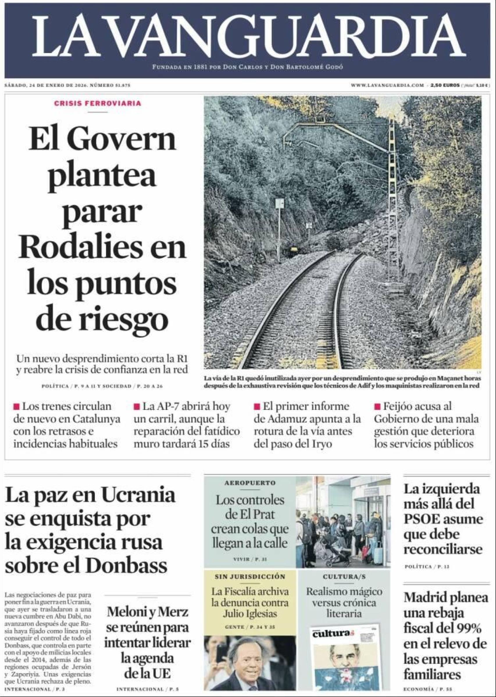 Portada de La Vanguardia