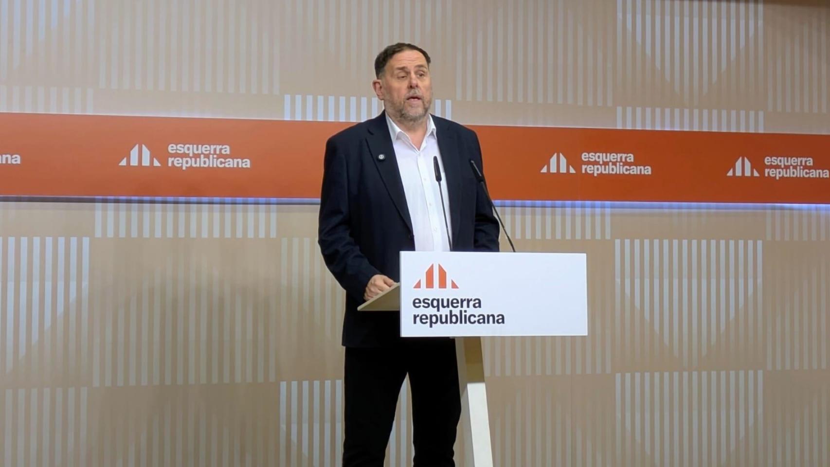 Junqueras anuncia que ERC se niega a negociar presupuestos por la recaudación del IRPF