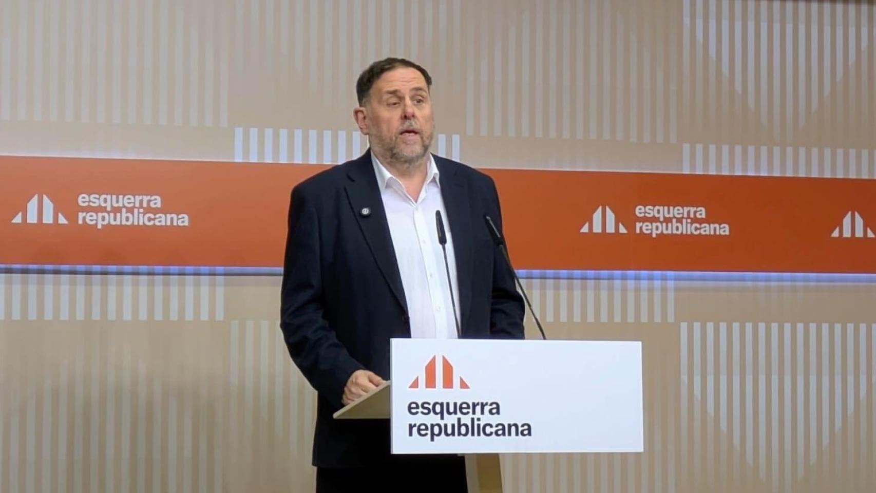 Oriol Junqueras, este domingo